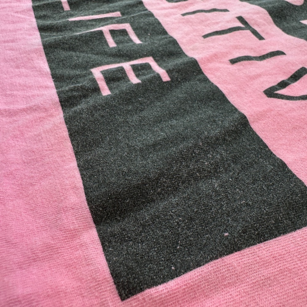 On Fire Women's Small Pink Positive Vibes Graphic Tee Short Sleeve Casual Shirt - Picture 5 of 10